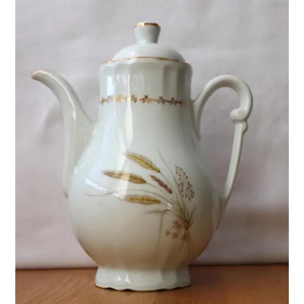 Théière en porcelaine design de blé
