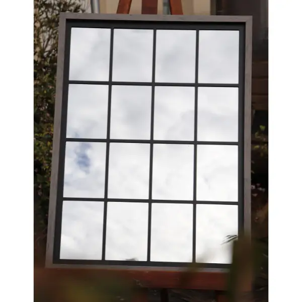 Miroir style verrière noire